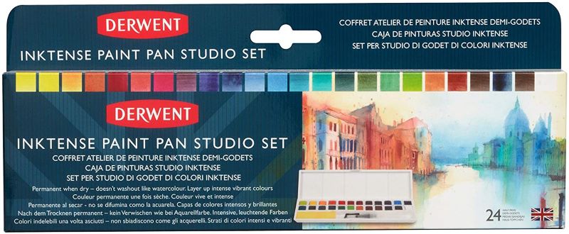 Derwent Inktense Paint Pan Studio sæt 24 stk