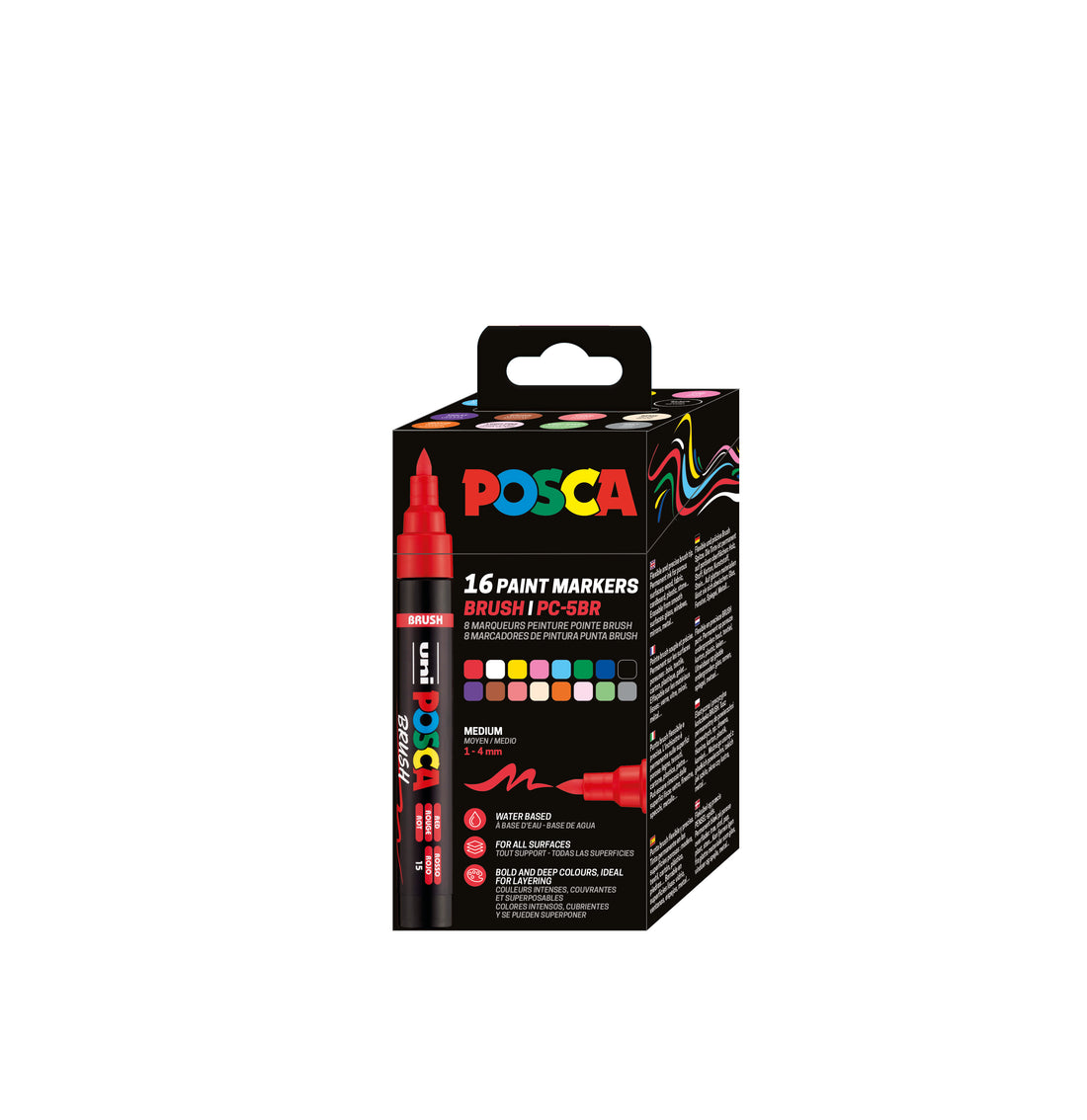 Posca Paint Brush PC-BR 16 stk. sæt