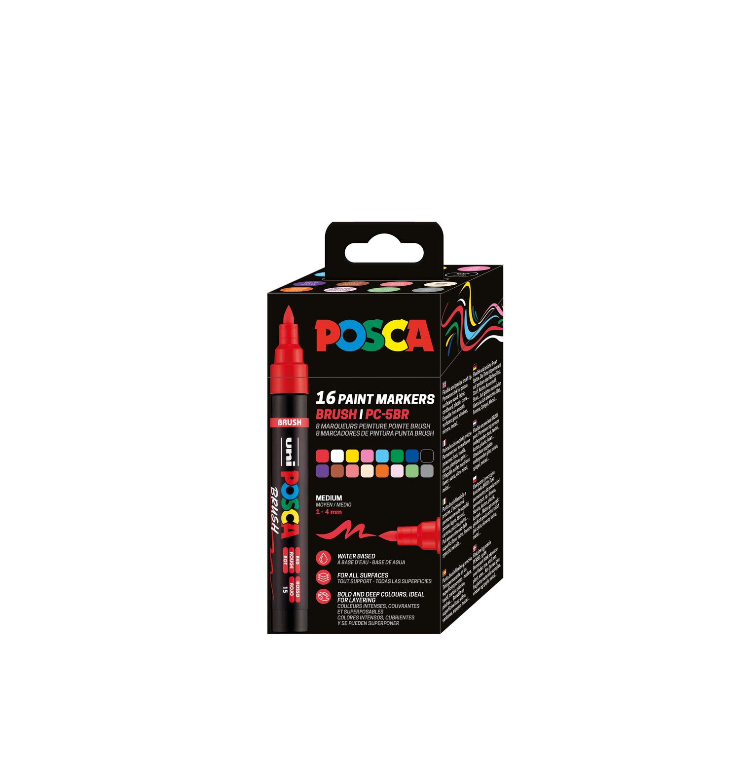 Posca Paint Brush PC-BR 16 stk. sæt