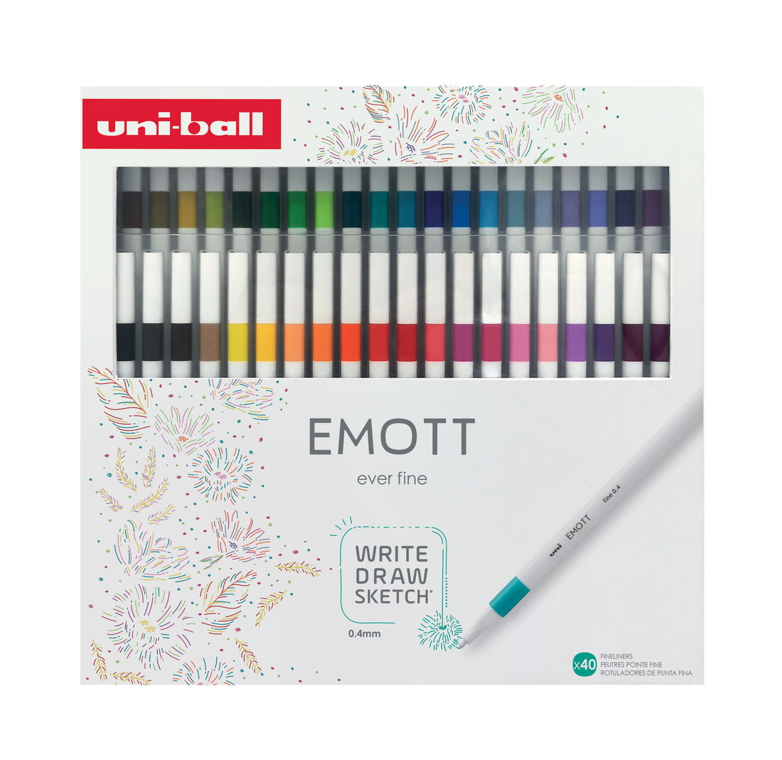 Uni Emott Fine Liner - sæt m. 40 stk.