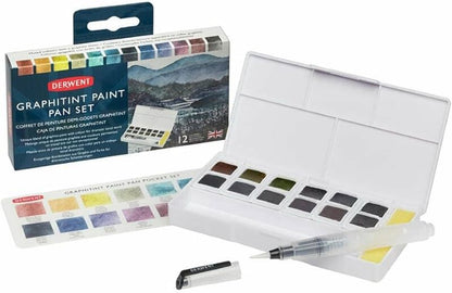 Derwent Graphitint Paint Pan sæt 12stk.