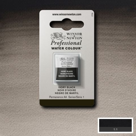 331 Ivory Black, Winsor&Newton akvarel