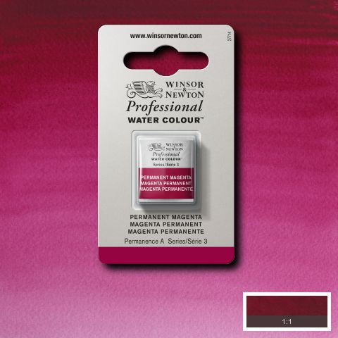 489 Permanent Magenta, Winsor&amp;Newton akvarel