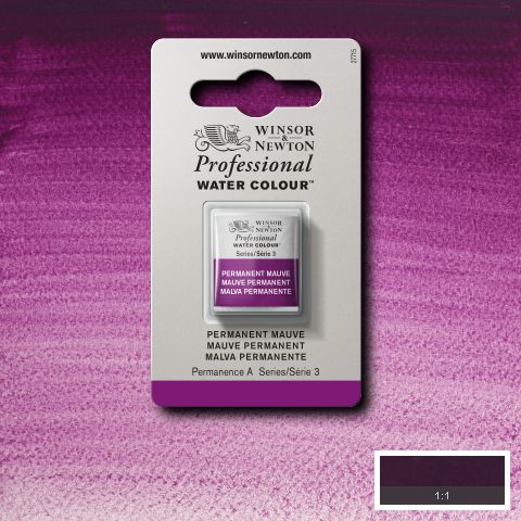 491 Permanent Mauve, Winsor&Newton akvarel