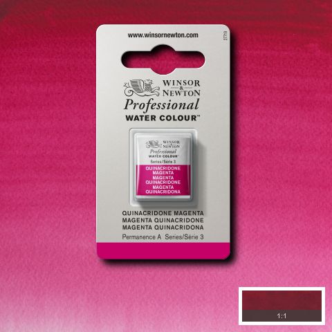 545 Quinacridone Magenta, Winsor&Newton akvarel