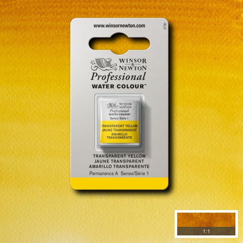 653 Transparent Yellow, Winsor&Newton akvarel