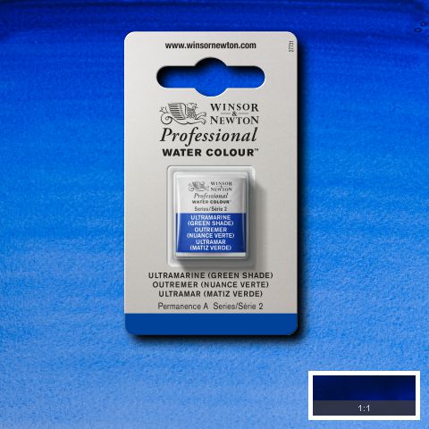 667 Ultramarine (Green Shade), Winsor&amp;Newton akvarel