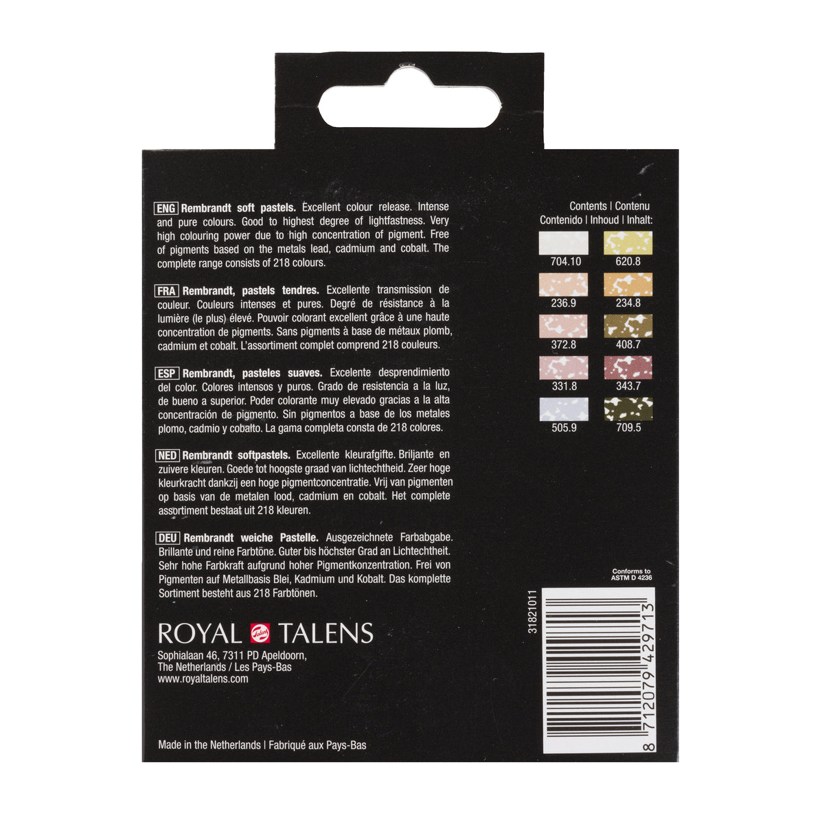 Rembrandt Soft Pastel Muted Colours half stick