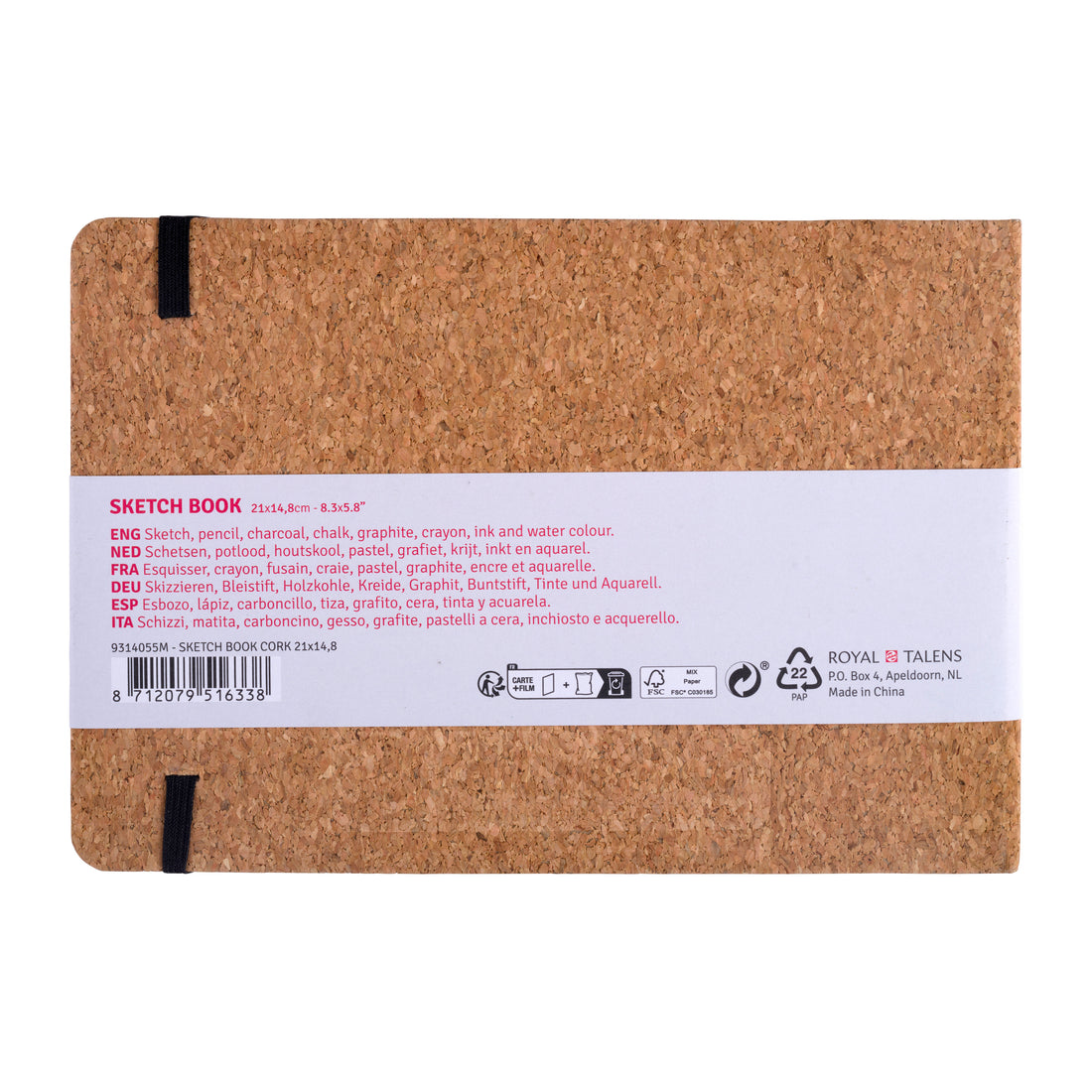 Art Creation Sketch Book kork 21 x 14,8cm