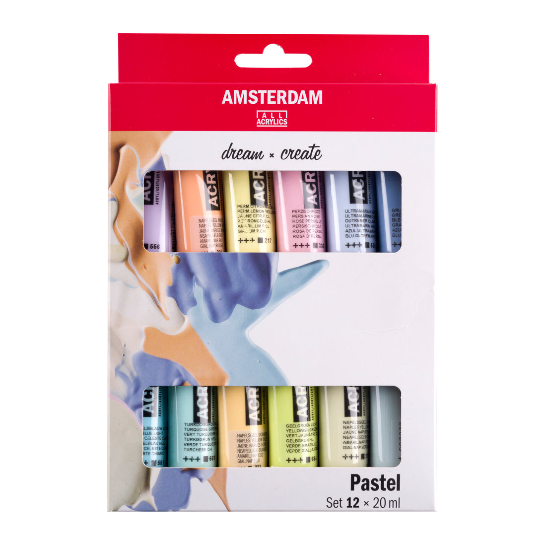 Amsterdam Akryl Pastel sæt 12 x 20ml.