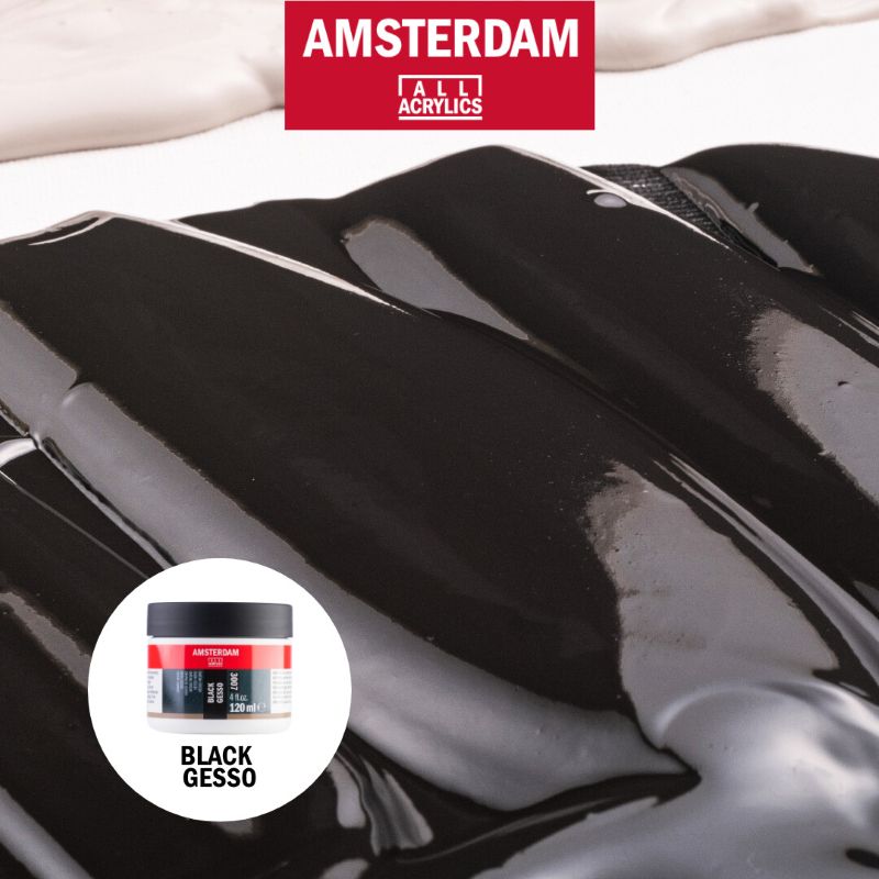 Amsterdam Black Gesso 120ml.