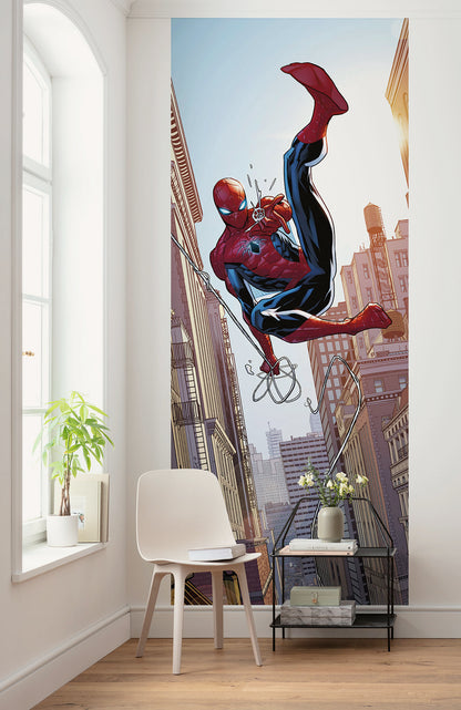 Marvel Spider-Man Swinging Fototapet 100cmx250cm.