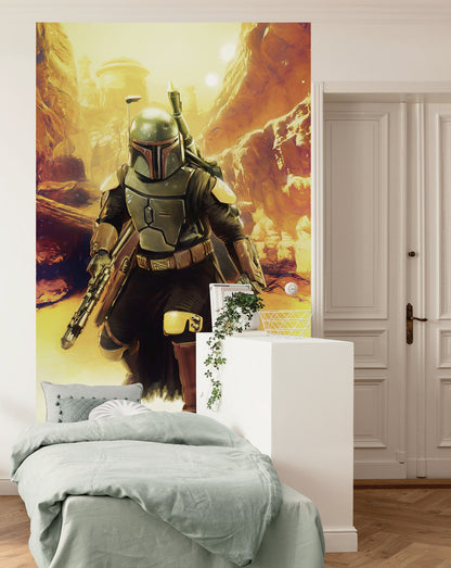 Star Wars Boba Fett Sneaking Up Fototapet 150cmx250cm.