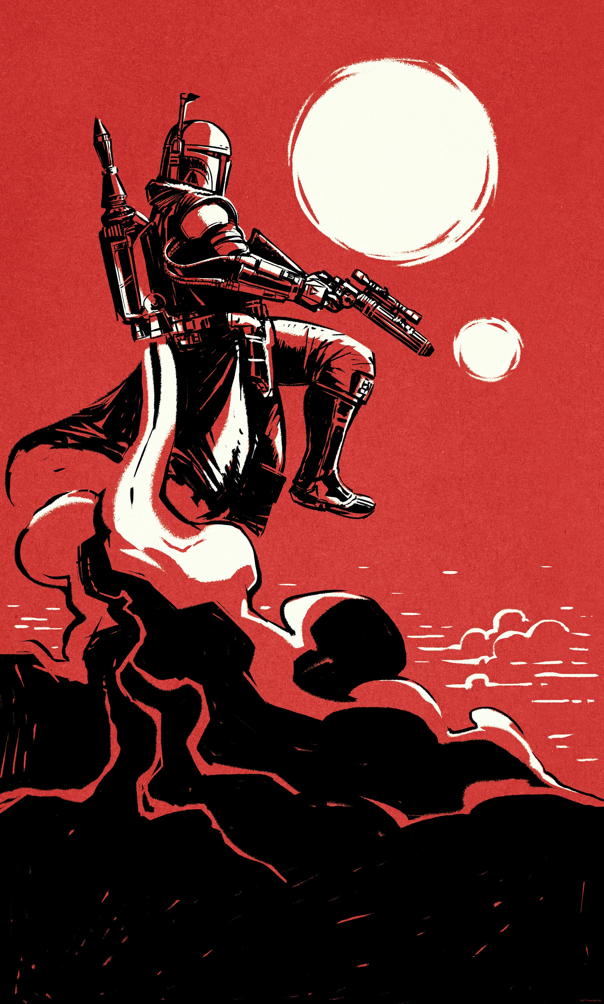 Star Wars Boba Fett The Bounty Hunter Fototapet 150cmx250cm.