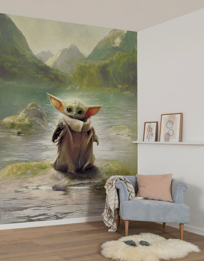 Star Wars The Mandalorian Grogu Landscape Fototapet 200cmx250cm.