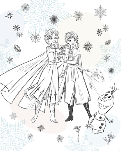 Disney Frozen Sketch Sisters Fototapet 200cmx250cm.