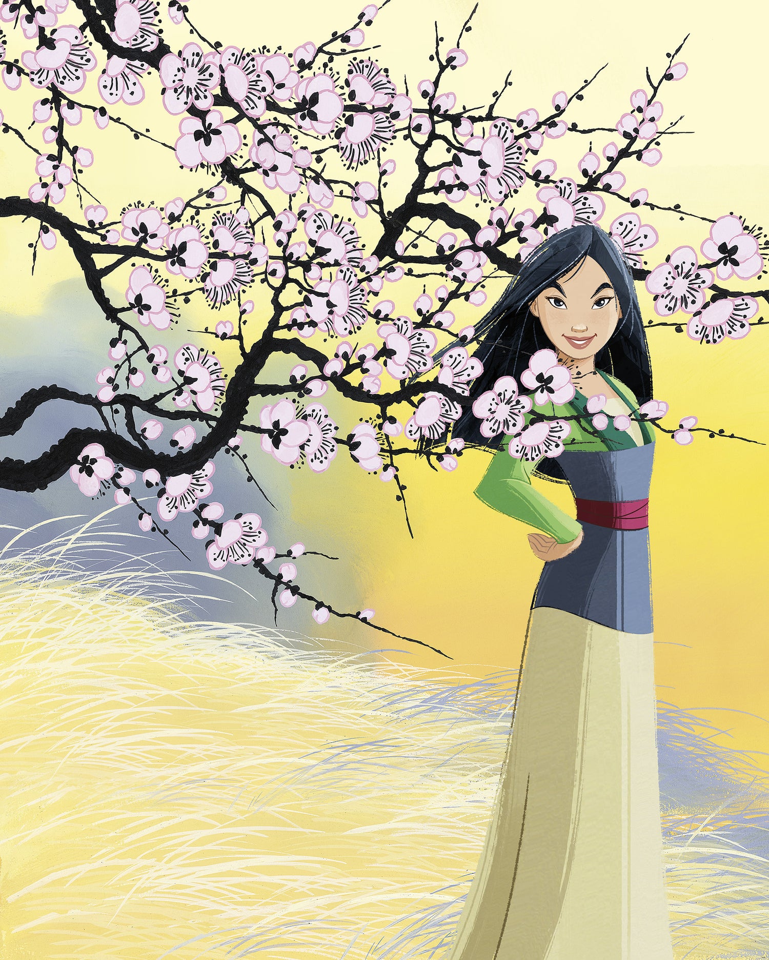 Disney Mulan Cherry Blossoms Fototapet 200cmx250cm.