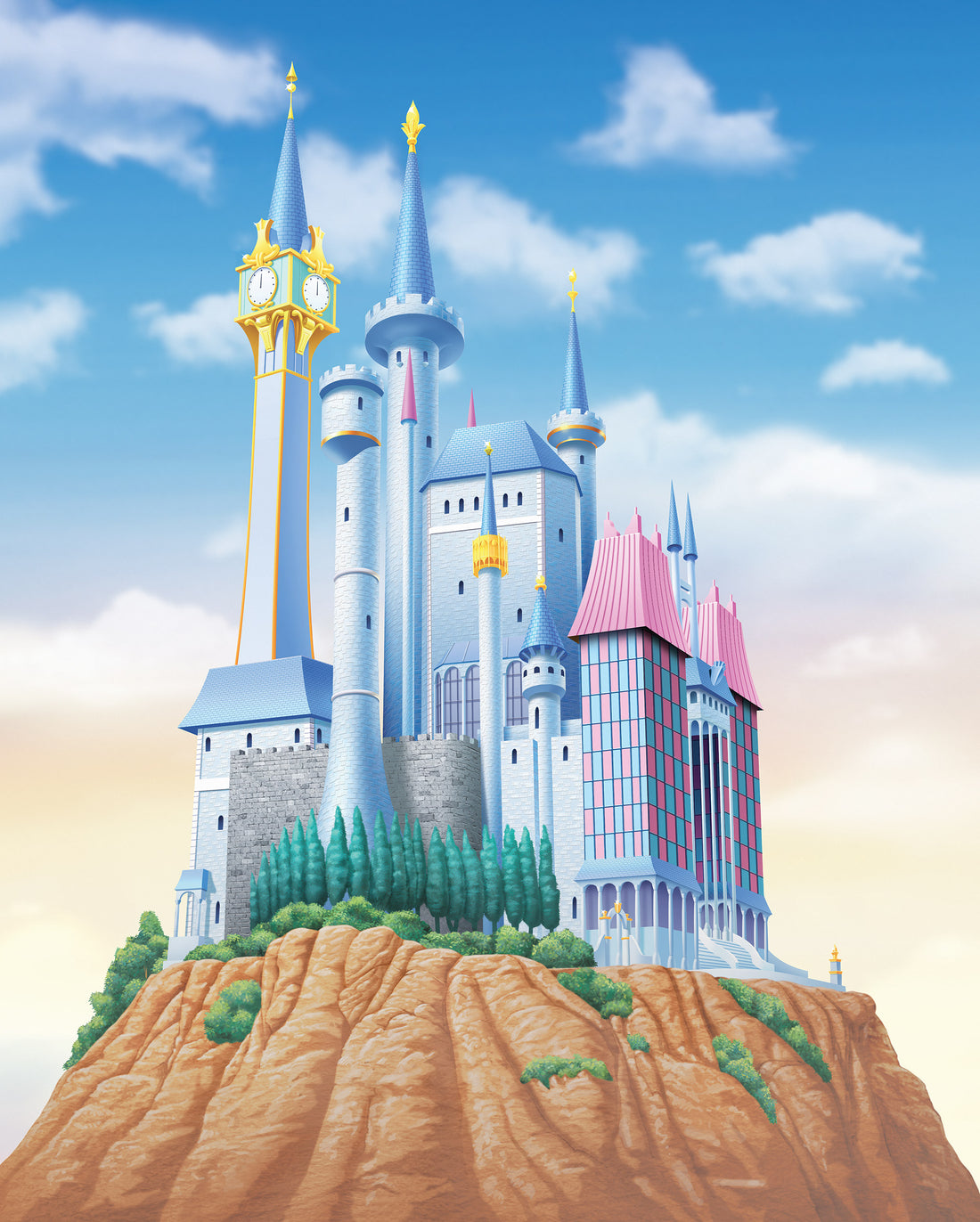 Disney Princess Cinderella Castle Fototapet 200cmx250cm.
