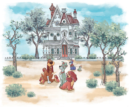 Disney Lady and The Tramp Sweet Home Fototapet 300cmx250cm.