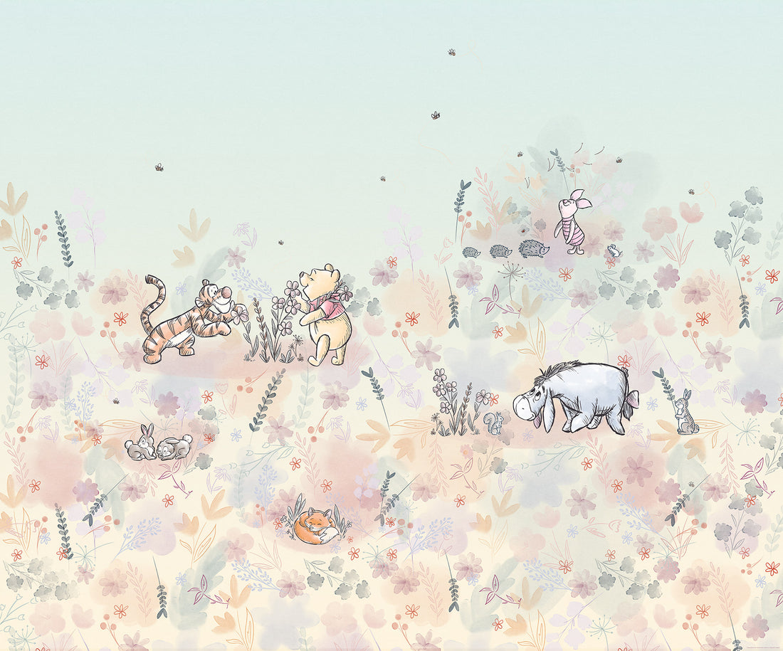 Disney Winnie The Pooh Flowerfield Fototapet 300cmx250xm