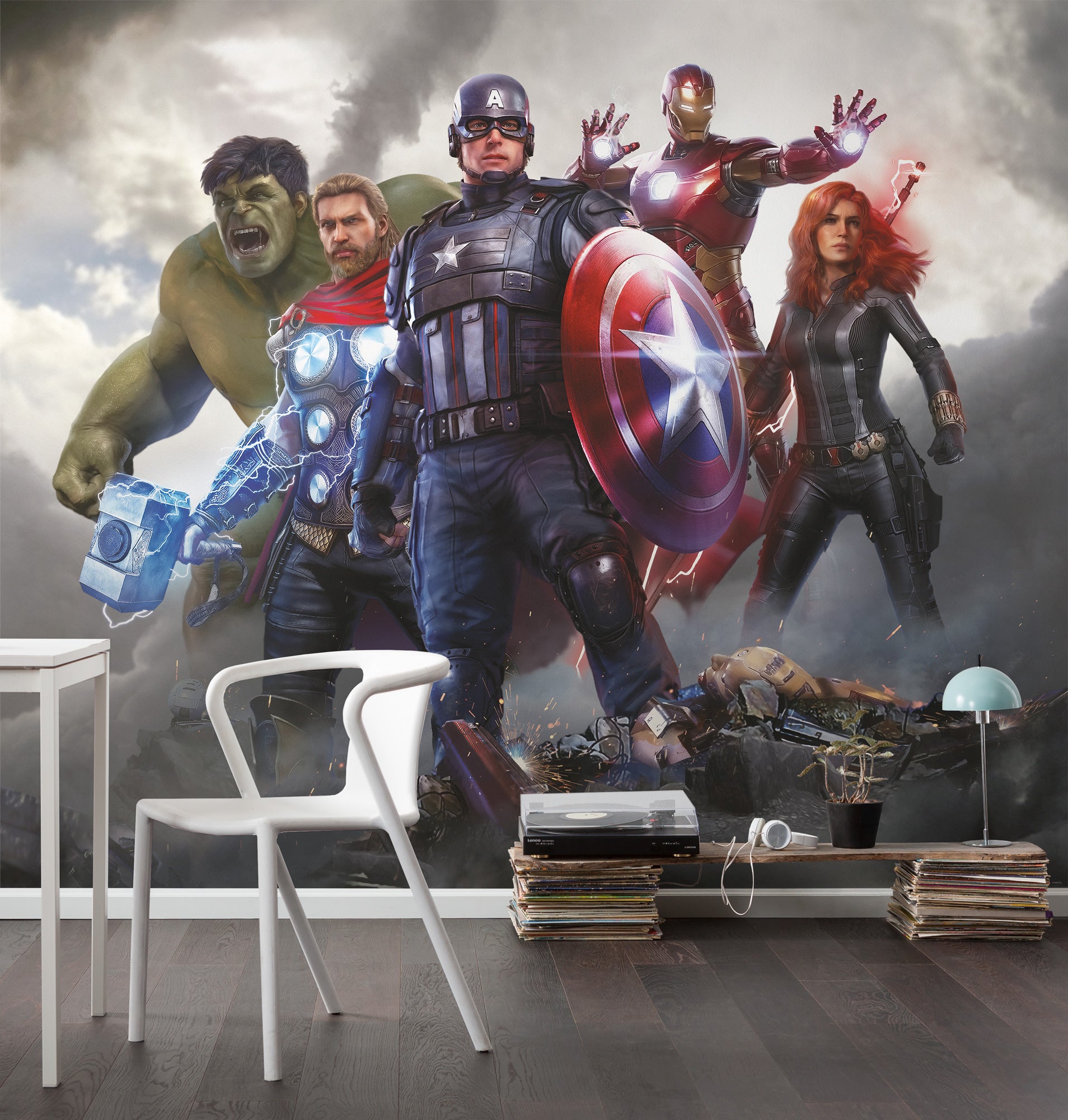 Marvel Avengers Working Together Fototapet 300cmx250cm.