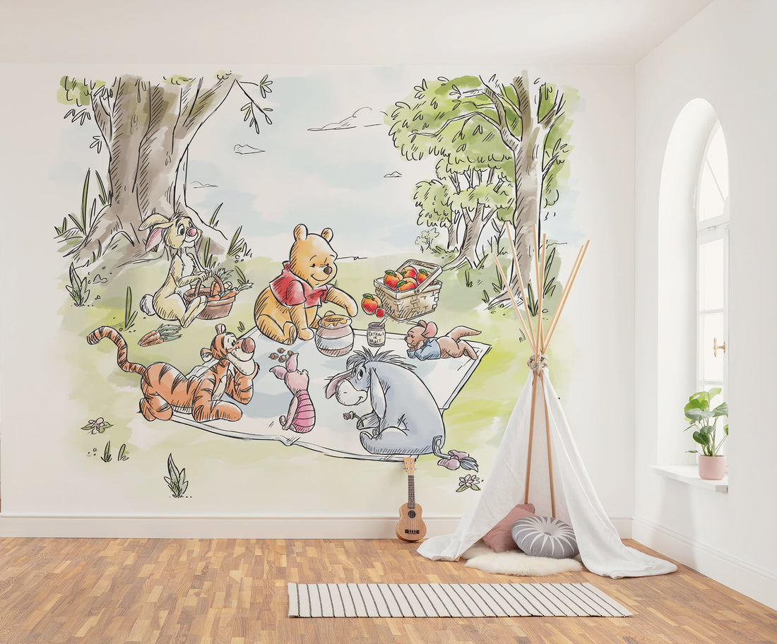 Disney Winnie The Pooh Nice For Picnics Fototapet 300cm x 250cm
