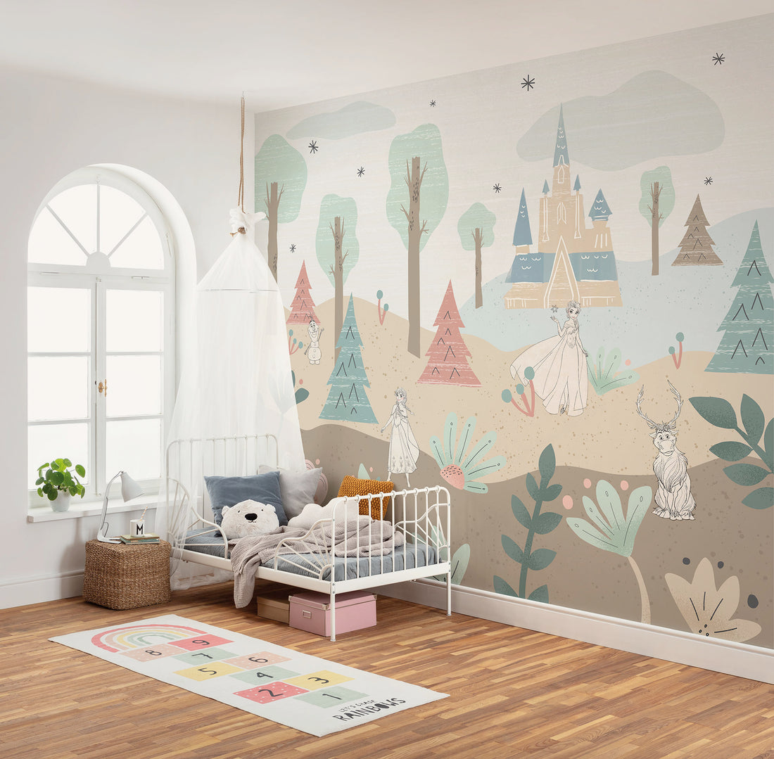 Disney Frozen Castle Playground Fototapet 300cmx250cm.