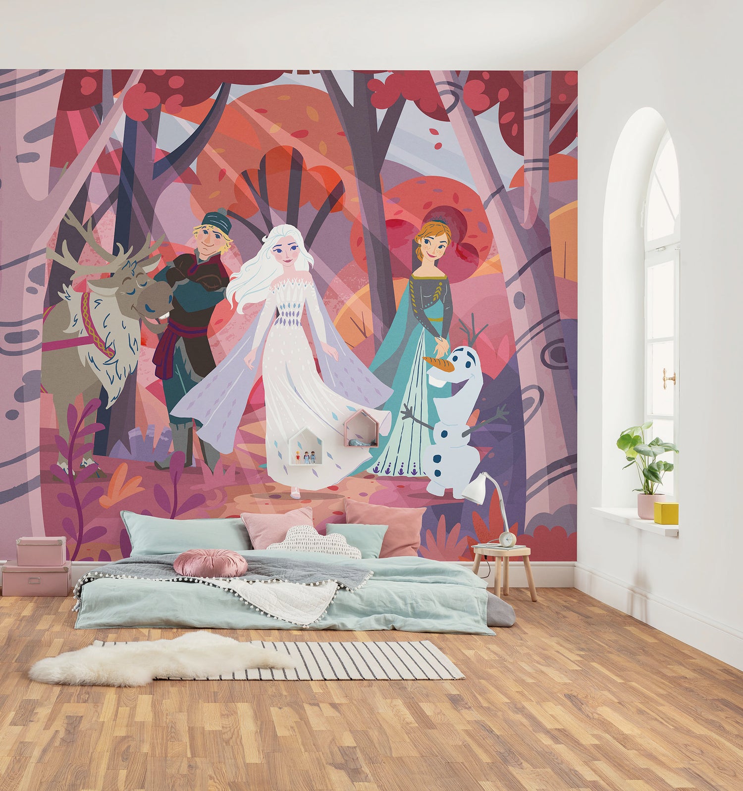 Disney Frozen Forrest Friendship Fototapet 300cmx250cm.