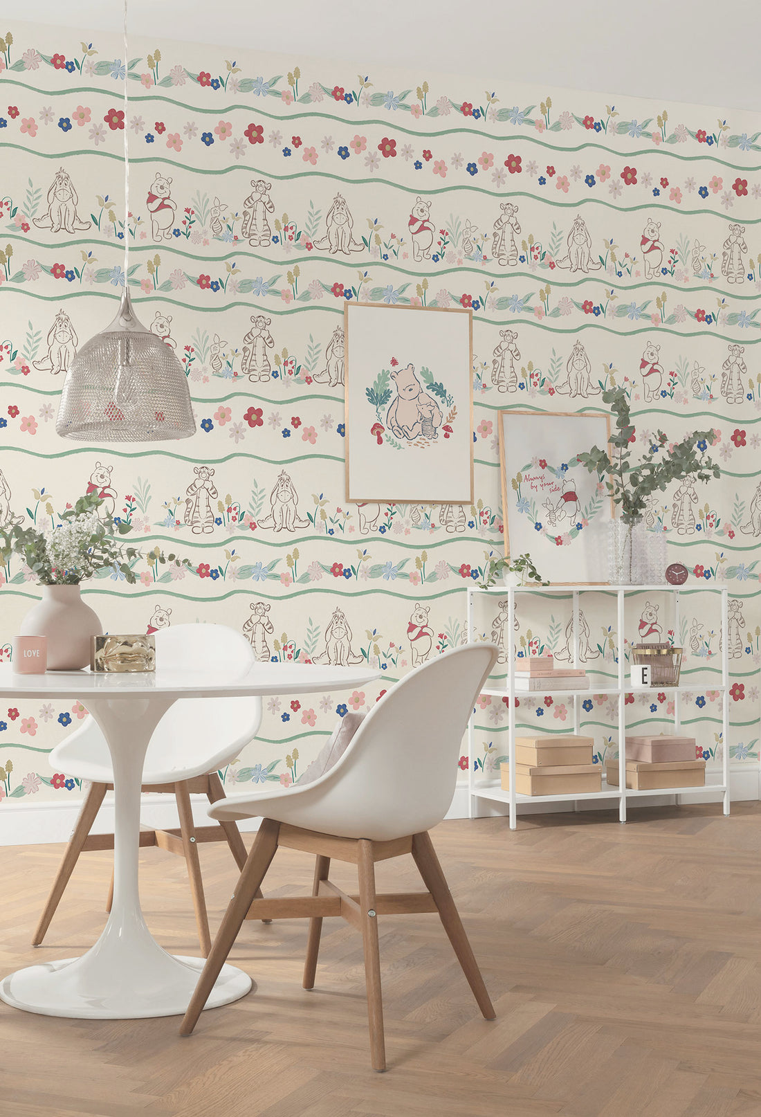 Disney Winnie The Pooh Friends in Garden Fototapet 300cm. x 250cm.