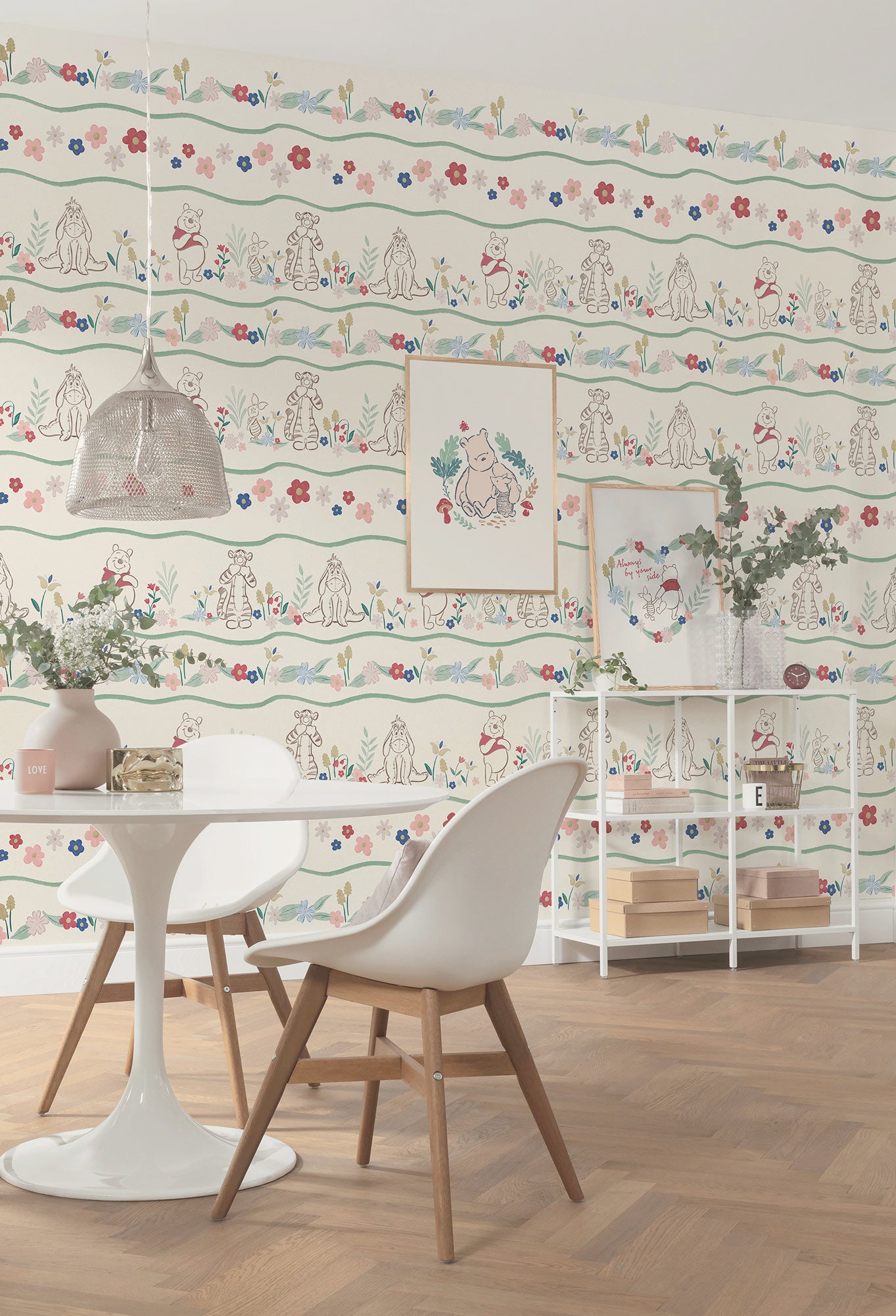 Disney Winnie The Pooh Friends in Garden Fototapet 300cm. x 250cm.