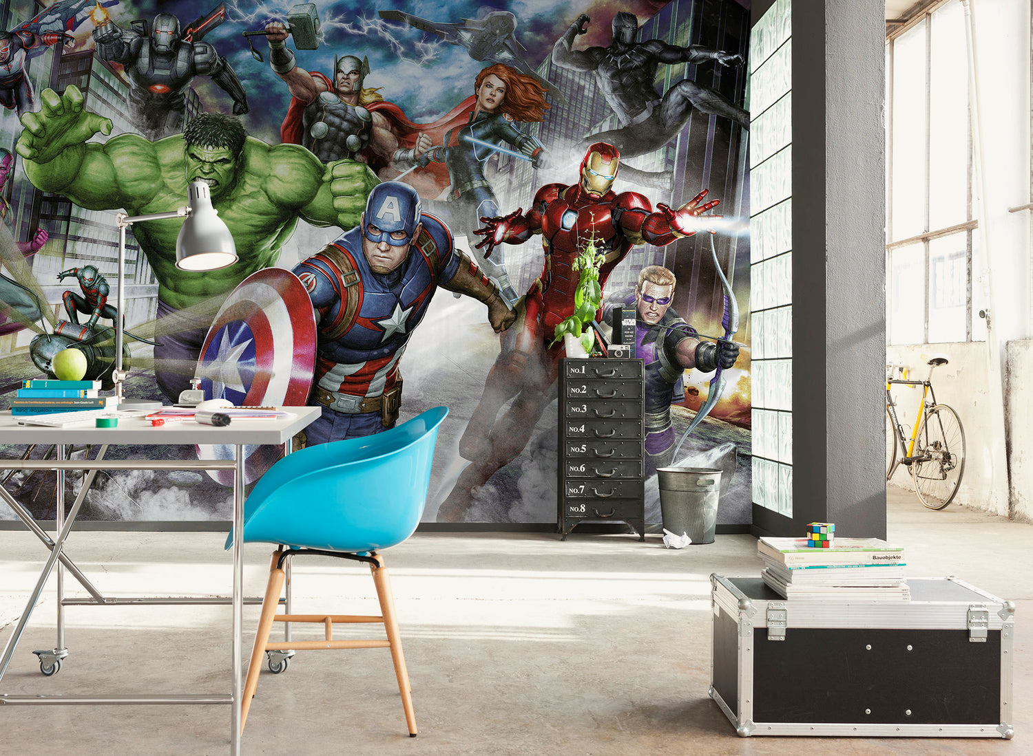 Marvel Avengers Assemble Fototapet 400cmx250cm.