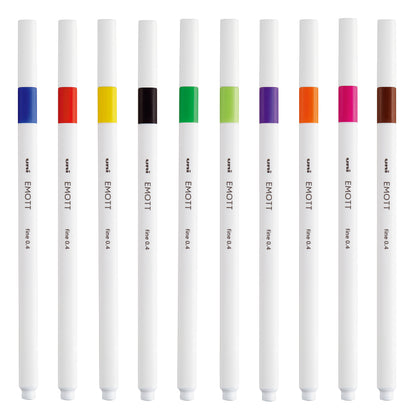 Uni Emott Fine Liner no. 1 - sæt m. 10 stk.