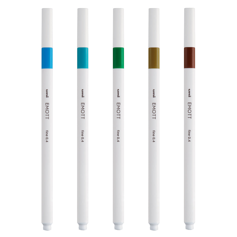 Uni Emott Fine Liner no. 4 - sæt m. 5 stk.