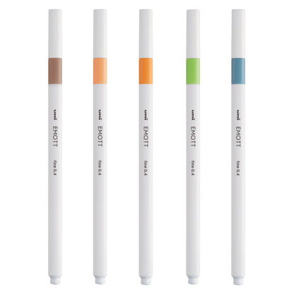 Uni Emott Fine Liner no. 6 - sæt m. 5 stk.