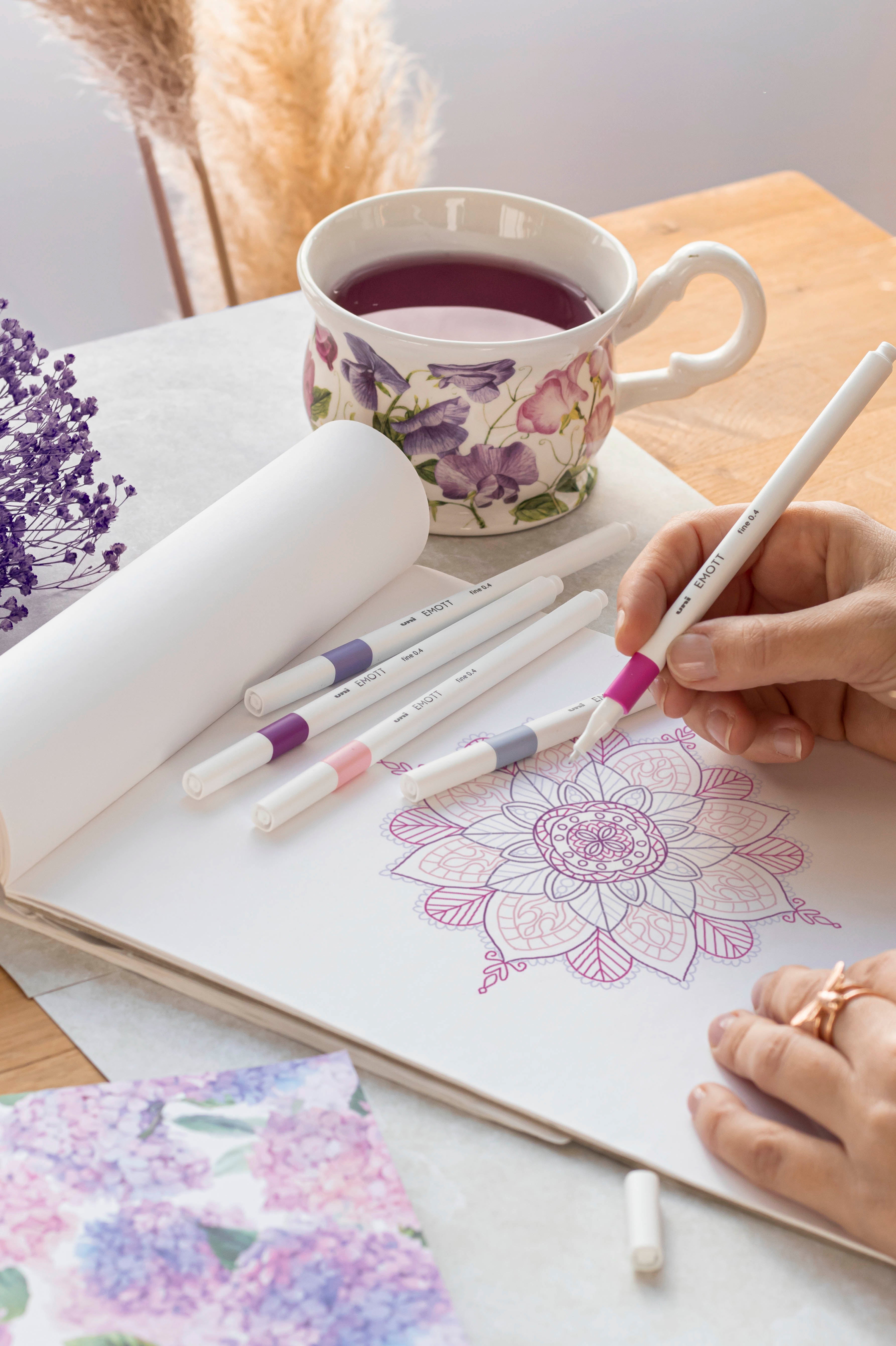 Uni Emott Fine Liner no. 7 -sæt m. 5 stk.