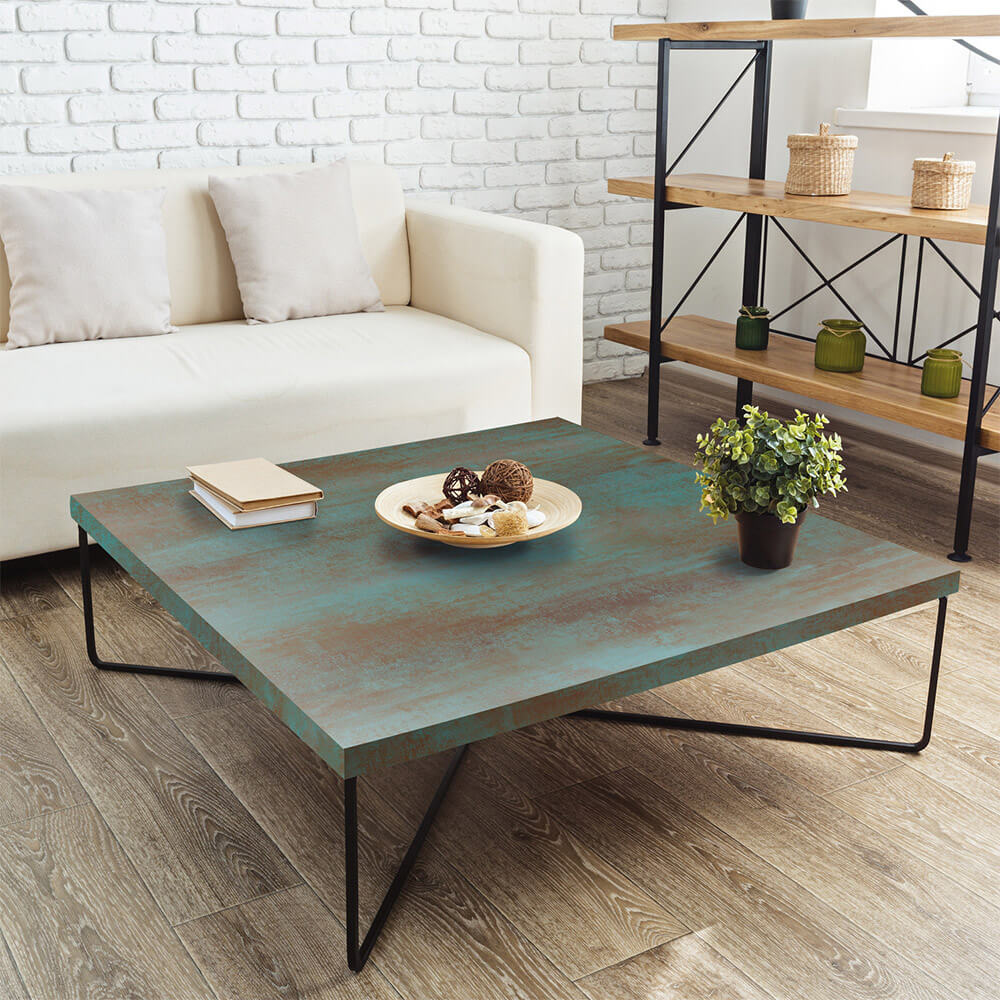 Selvklæbende Metallic folie Oxide Steel