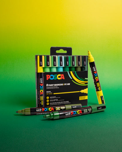 Posca PC 5 m 8 pakke Grønne farver