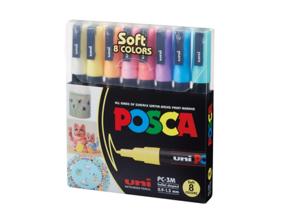 Posca Pc-1MR Soft Colors sæt 8 stk.