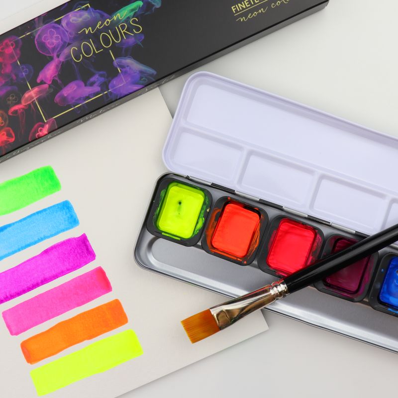 FineTec Premium Neon WaterColours 6stk.
