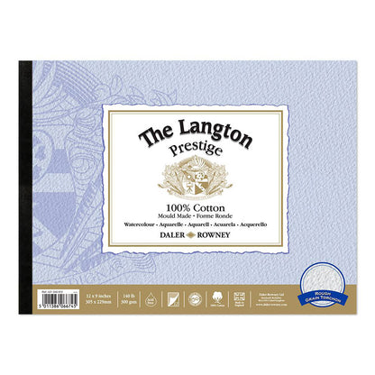 The Langton Prestige Akvarelpapir 100% bomuld 300 gr. Rough