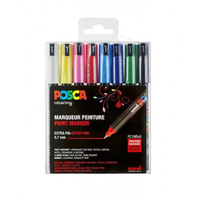 Posca PC 1MC Standard 8 pakke