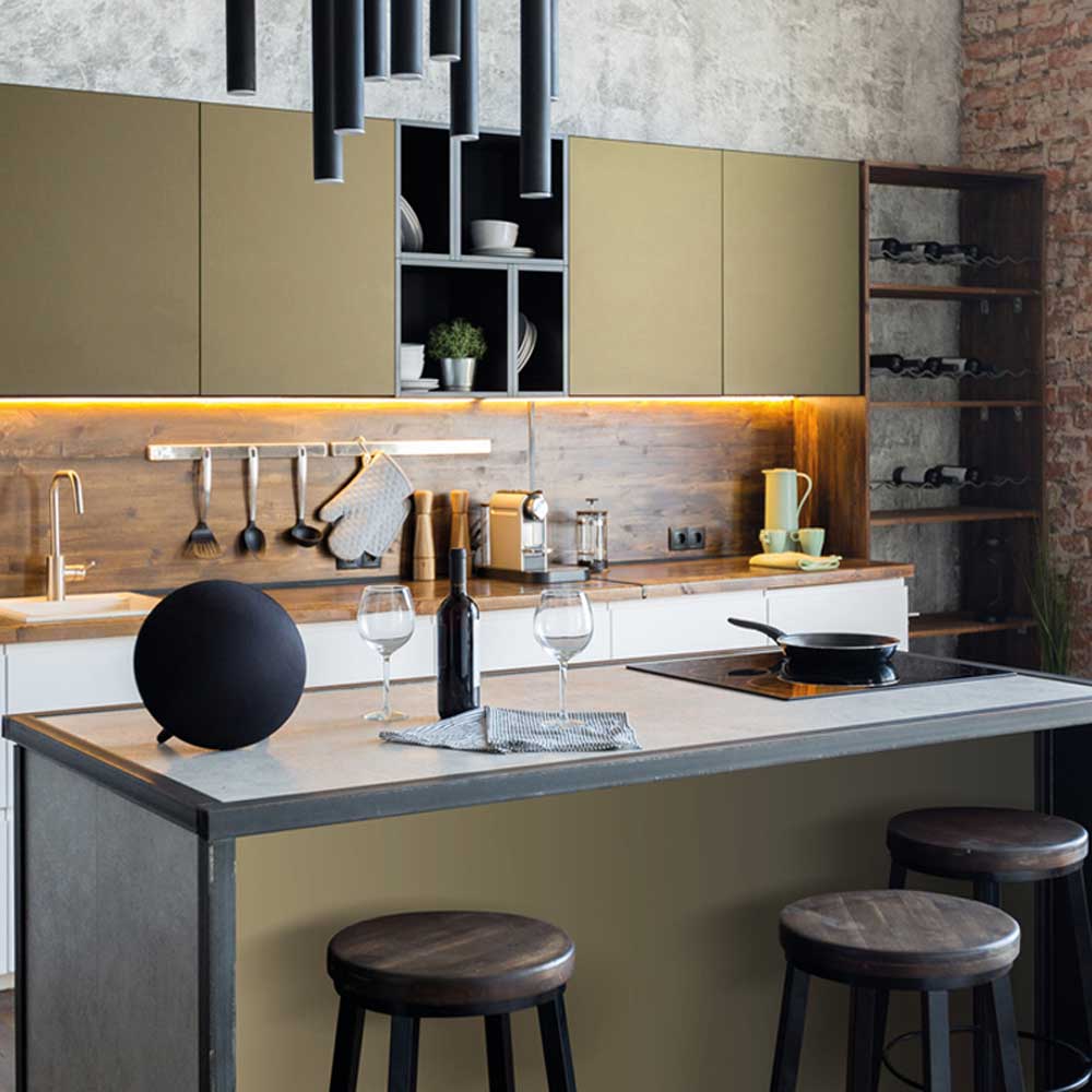 Selvklæbende Metallic folie Brass mat