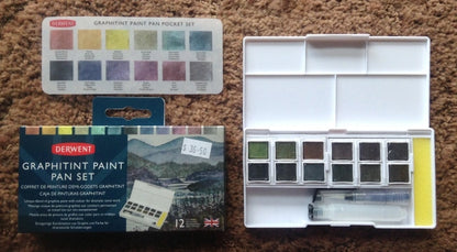 Derwent Graphitint Paint Pan sæt 12stk.