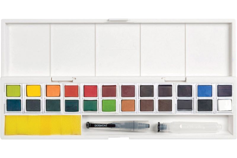 Derwent Inktense Paint Pan Studio sæt 24 stk