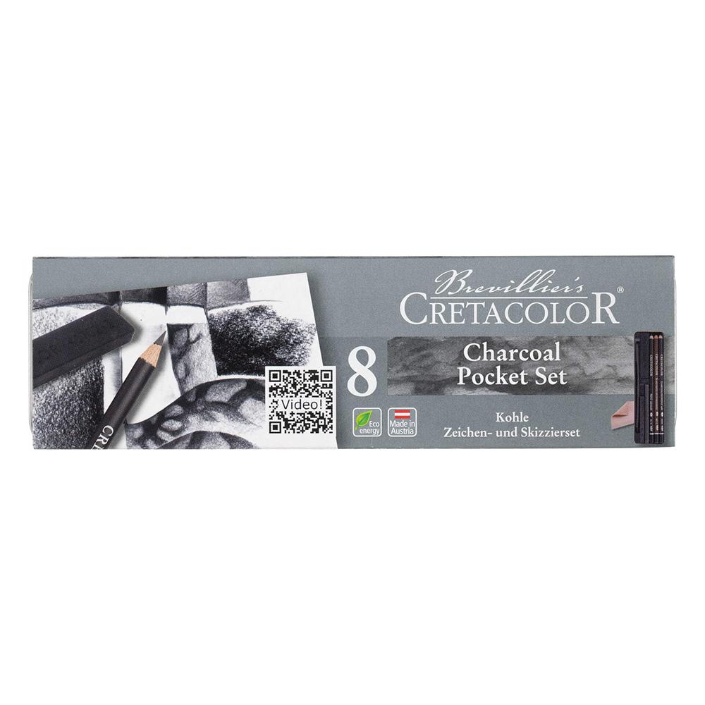 Cretacolor Charcoal Drawing sæt 8 stk.