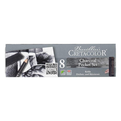 Cretacolor Charcoal Drawing sæt 8 stk.