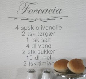 Wallstickers Foccacia