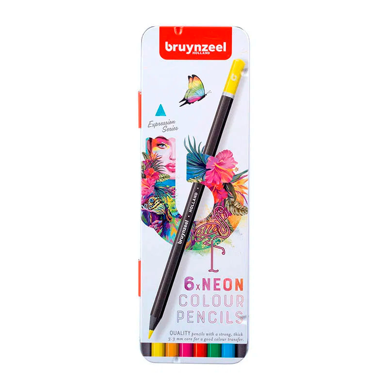 Bruynzeel Neon Colour farveblyanter 6stk.