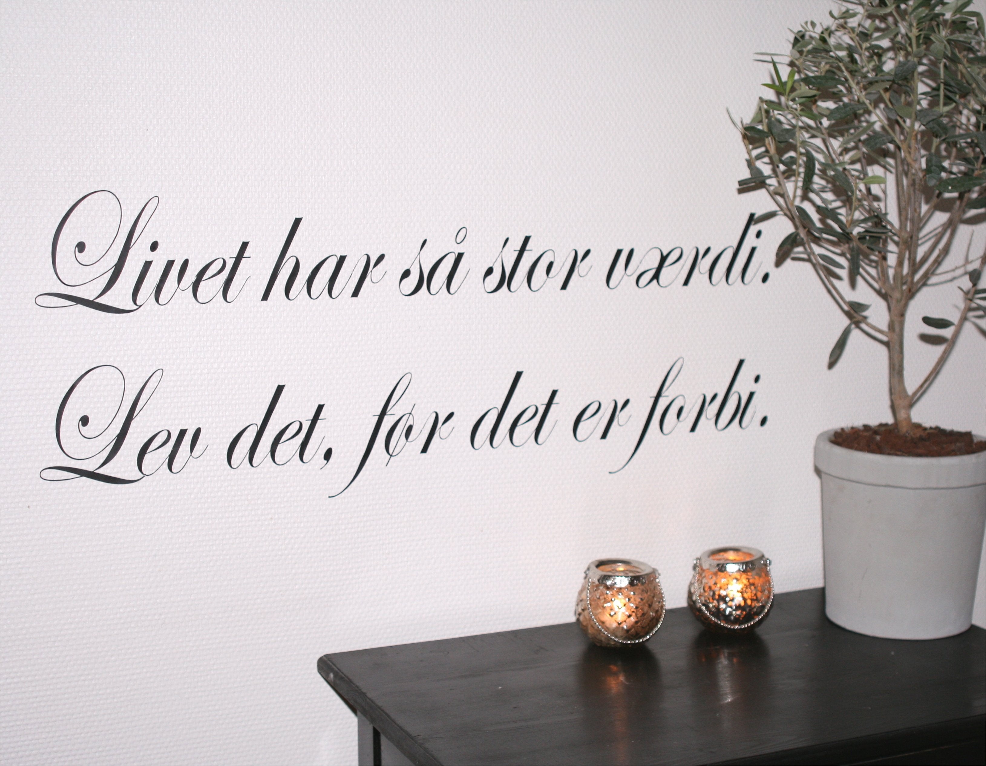 Wallsticker - livet har så stor værdi