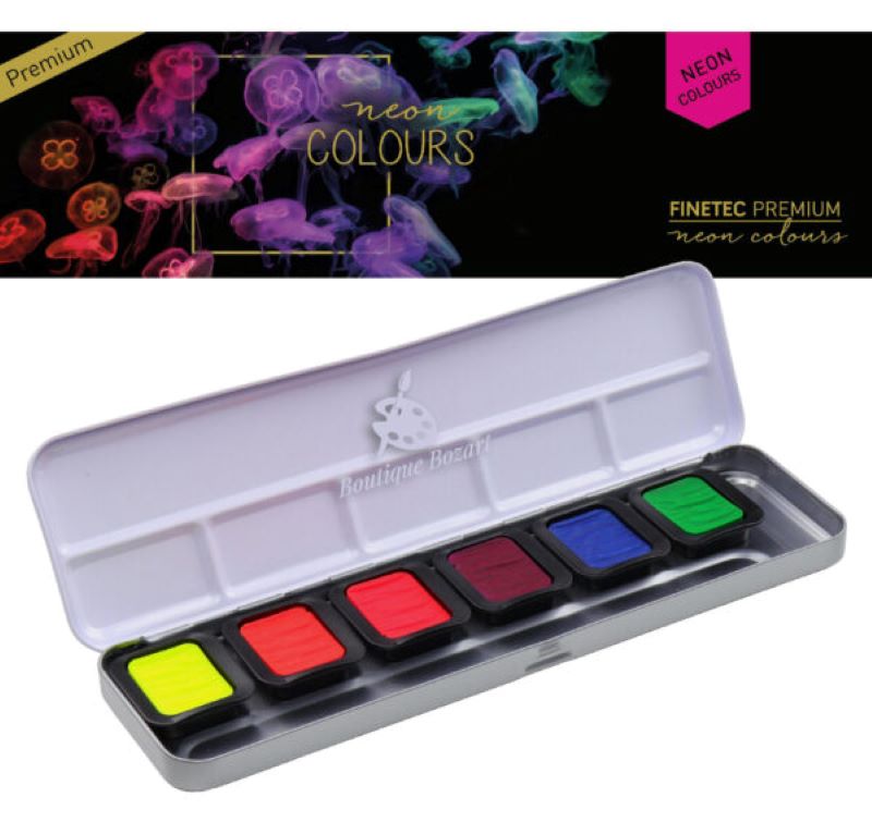 FineTec Premium Neon WaterColours 6stk.